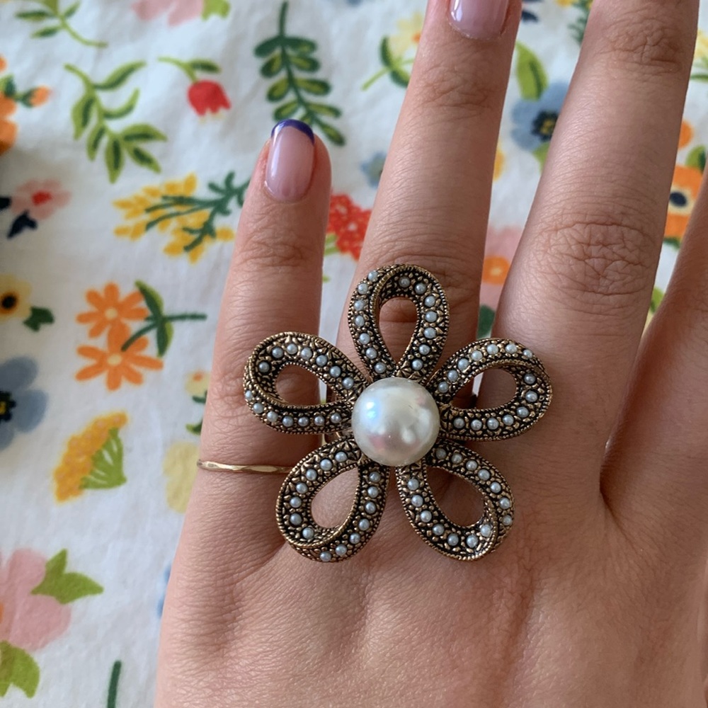 Pearl Flower Ring